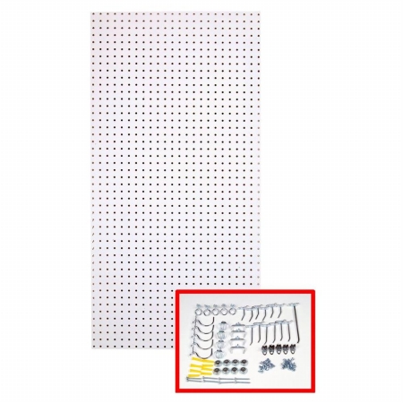 Tpb-36wh-kit Custom Painted Blissful White Heavy Duty Tempered Round Hole Pegboards