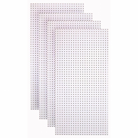 Tpb-4w Custom Painted Blissful White Heavy Duty Tempered Round Hole Pegboards