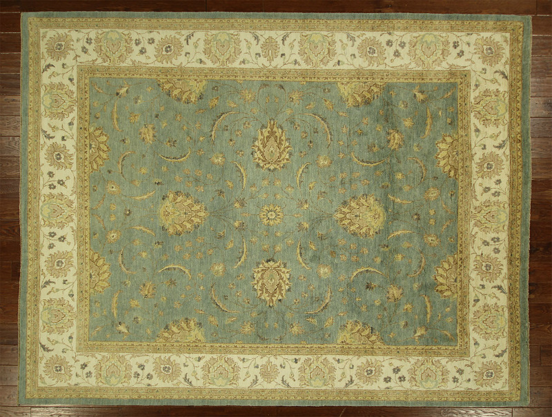 H5996 Unique Oushak Collection 8 X 10 Ft. Soft Blue Chobi Hand Knotted Wool Area Rug