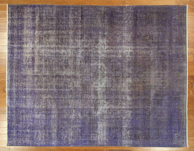H6109 9 X 11 Ft. Persian Overdyed Purple Tabriz Hand Knotted Wool Oriental Rug