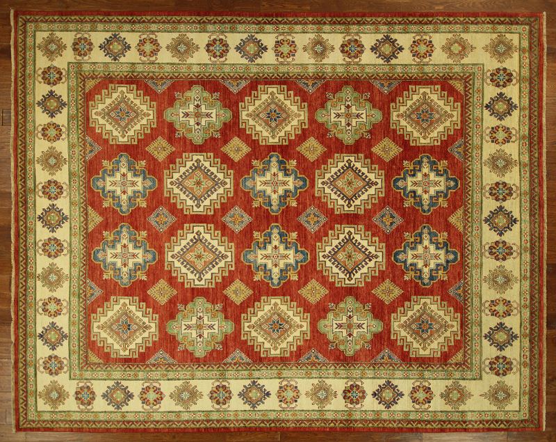 H6135 New 11 X 14 Ft. Mojave Collection Hand Knotted Wool Red Super Kazak Area Rug