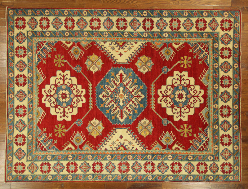 Adina Collection Red Vegetable Dyed Super Kazak Hand Knotted Wool 9 X 12 Ft. Area Rug