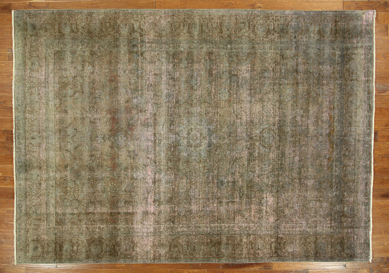 H3036 Gray Pink Overdyed Persian 9 X 13 Ft. Hand Knotted Wool Oriental Rug