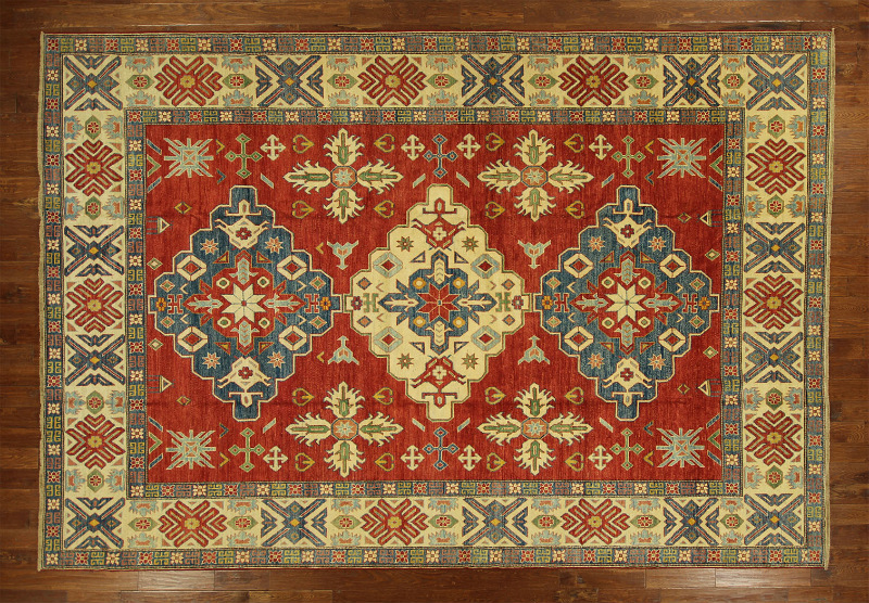 S469 New Super Kazak Wool 10 Ft. 10 In. X 15 Ft. 8 In. Hand Knotted Tribal Oriental Rug
