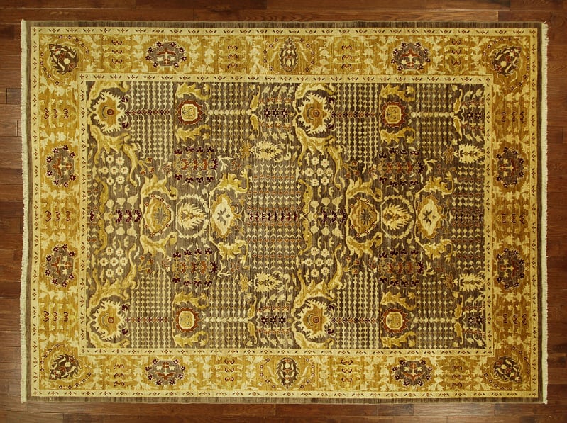 H6260 Signed Pakistani Chobi 10 X 14 Ft. Hand Knotted Wool Vegetable Dyed Area Rug