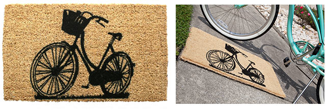 1030s Bike Handwoven Coconut Fiber Doormat