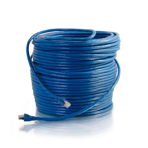 75 Ft. Cat6 Snagless Solid Shielded Network Patch Cable - Blue