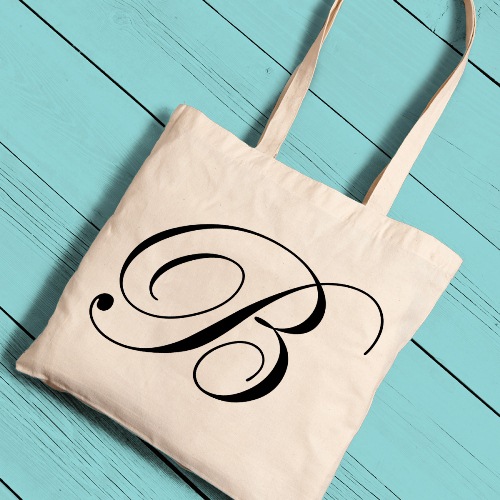 Gc1258 Personalized Initial Tote