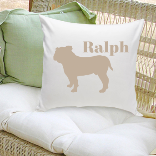 Gc1228 Classic Silhouette Personalized Dog Throw Pillow, 40 Designs