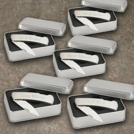 Gc181x5 Set Of Five Lock Back Personalized Knives