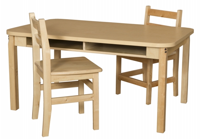3648dskhpl18 Four Seat Student Desk With 18 In. Hardwood Legs