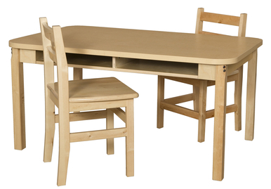 3648dskhpl22 Four Seat Student Desk With 22 In. Hardwood Legs