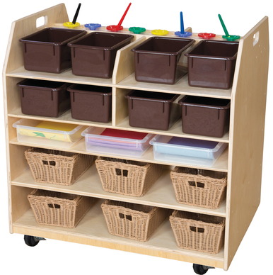 Wd990685ct Trolley Art Cart With Translucent Trays