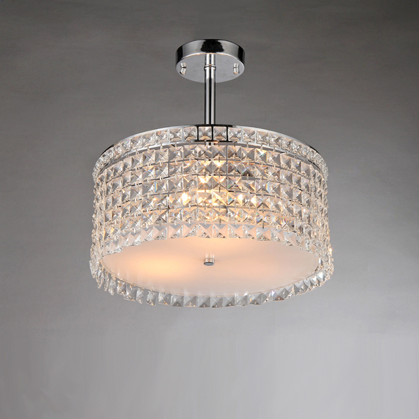 X9118 Garcia Chrome And Crystal Round 4-light Chandelier