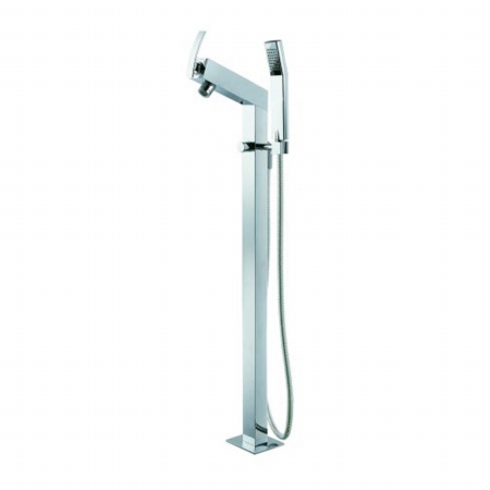 Ab2728-pc Floor Mounted Tub Filler Plus Mixer With Additional Hand Held Shower Head, Polished Chrome