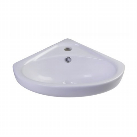 Ab109 18 In. Corner Porcelain Wall Mounted Bath Sink, White