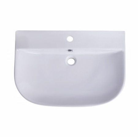 Ab112 28 In. D-bowl Porcelain Wall Mounted Bath Sink, White