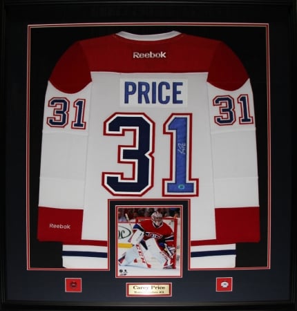 Price_jersey_frame_white Carey Price Montreal Canadiens Signed White Jersey Frame