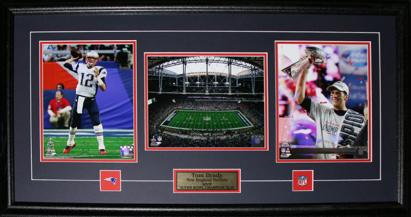 Brady_3photo_xlix Tom Brady New England Patriots Superbowl Xlix Mvp 3 Photo Frame
