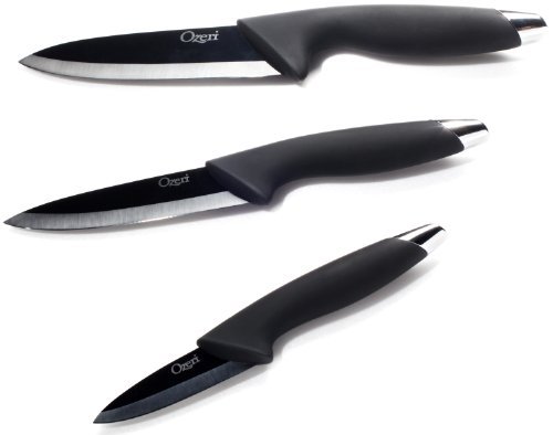 Ozk1 3-piece Elite Chef Ceramic Knife Set, Black