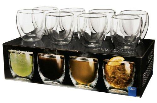 Dw080a-8 Moderna Artisan Series Double Wall 8 Oz Beverage Glasses - Set Of 8