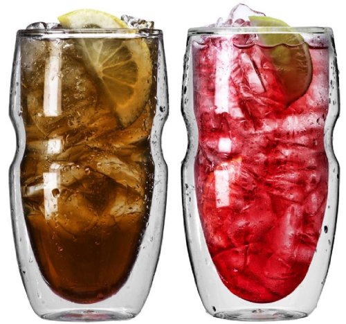 Dw16s-2 Serafino Double Wall Insulated Iced Tea And Coffee Glasses, Set Of 2