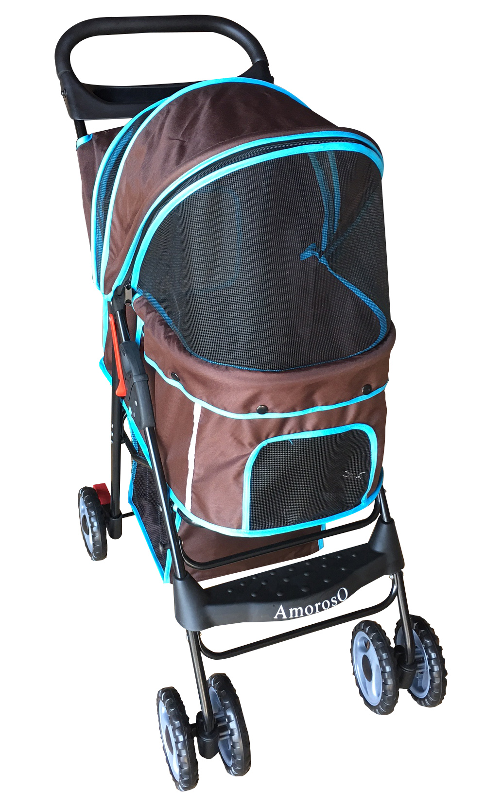 6746 Pet Strollers - Turquoise With Brown