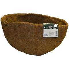 Round Replacement Coco Liner With Soil Moist Mat, Brown - 20 In.