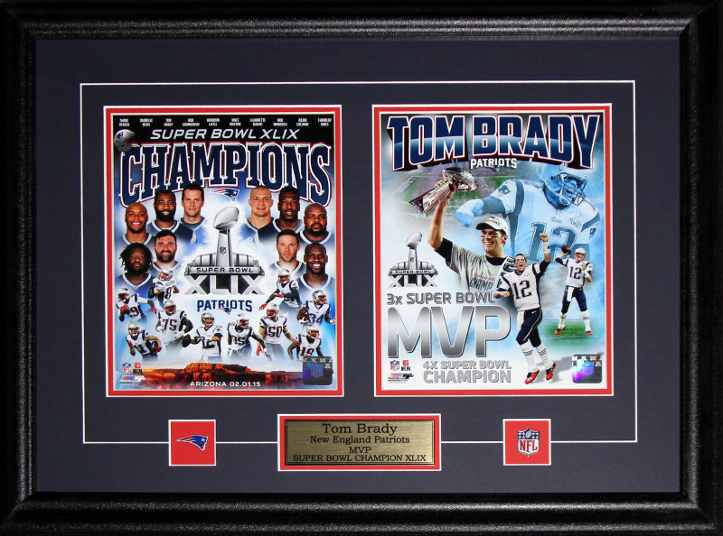 Brady_2photo_mvp_collage Tom Brady New England Patriots Superbowl Xlix Mvp 2 Photo Frame