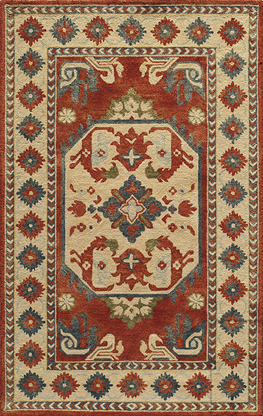 27142 Tangier Indian Hand Tufted Rug, Ivory - 3 Ft. 6 In. X 5 Ft. 6 In.