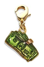 1953g Money Clip With Money Charm Dangle In Gold