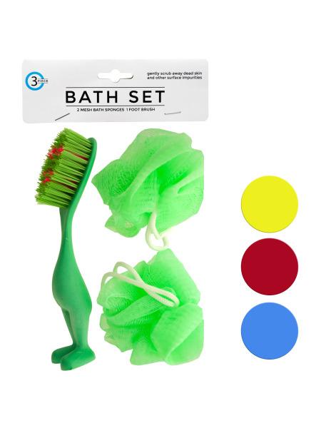 Ge056 Bath Sponges And Foot Brush Set