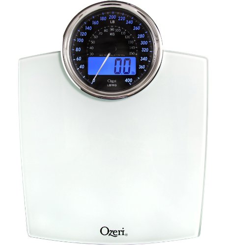 Zb19-w Rev Digital Bathroom Scale With Electro-mechanical Weight Dial, White