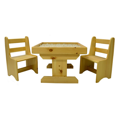 Platablechairs Handcrafted Kids Sand Activity Table & Chairs 3 Piece Set