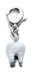 2850s Tooth Charm Dangle, Silver