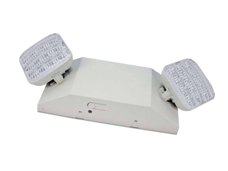 Hl0202l-w Emergency Light, White Case-housing Adjustable Optics