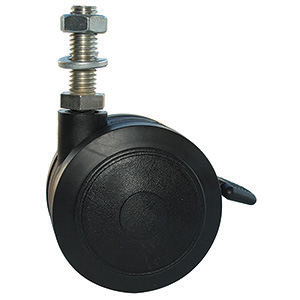 R5tw Replacement 5 In. Twin Nylon Threaded Stem Casters