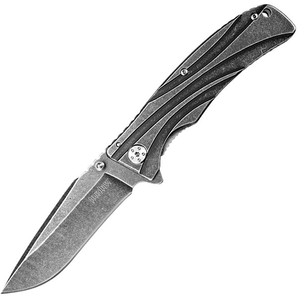K1303bw Manifold Blackwash Stainless Handle Plain Knife
