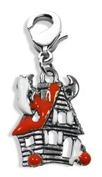 3423s Haunted House Charm Dangle, Silver
