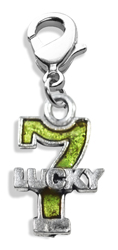 3780s Lucky 7 Charm Dangle, Silver