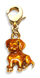 3833g Puppy Charm Dangle, Gold