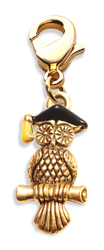 525g Owl Charm Dangle, Gold