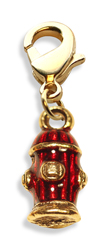 Fire Hydrant Charm Dangle, Gold