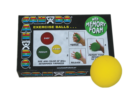 UPC 714905000200 product image for 10-0776 CanDo Memory Foam Squeeze Ball - 2.5 in. Diameter- Yellow- X-Easy | upcitemdb.com