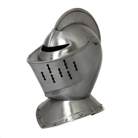 Antique Replica Medieval Early Renaissance Armored Knight Close Helmet