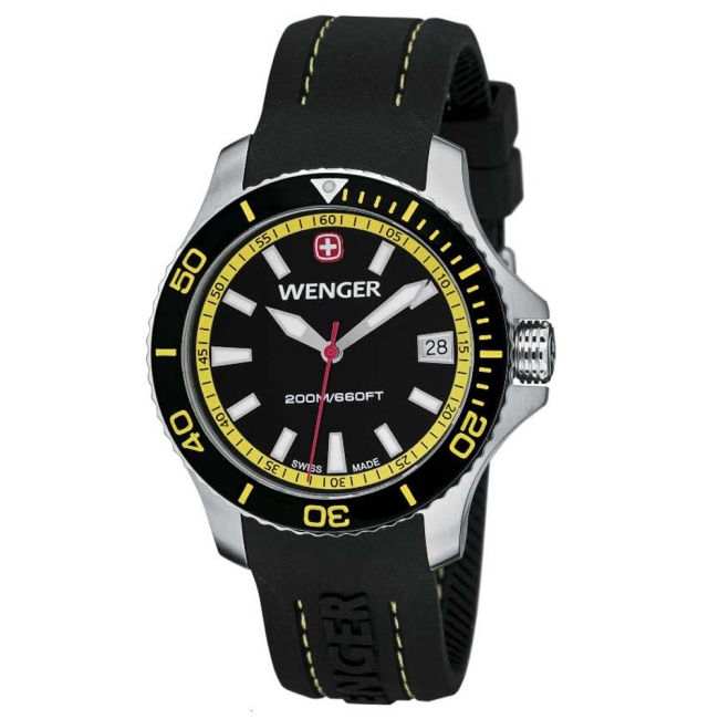 UPC 029621000022 product image for Wenger Swiss Military WE0621.101 Sea Force Diver Black Silicone Womens Watch | upcitemdb.com