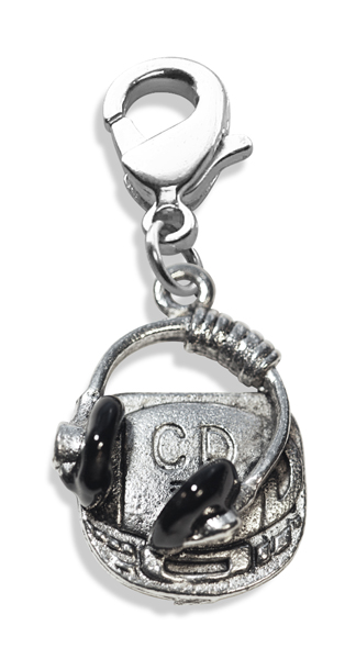 1133s Cd Player & Headphone Charm Dangle In Silver