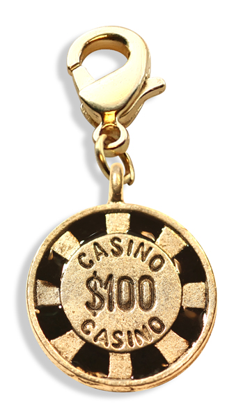 116g Casino Chip Charm Dangle In Gold