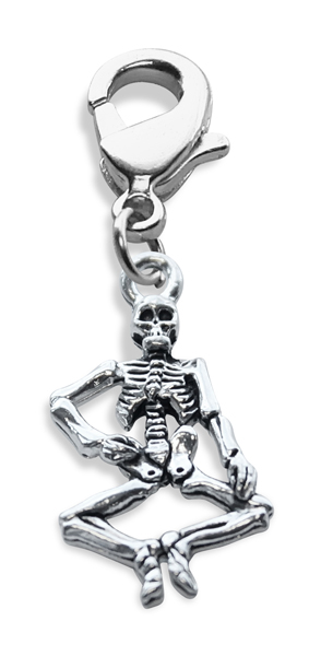 1184s Skeleton Charm Dangle In Silver