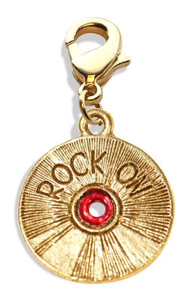 1218g Rock On Cd Charm Dangle In Gold